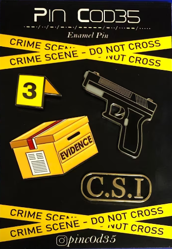 Crime Scene Enamel Pin Set 3