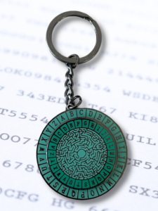 Spinning Decipher Wheel Keyring