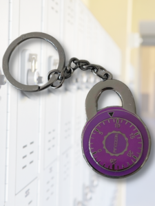 Spinning Safe Dial Padlock Keyring