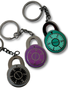 Spinning Safe Dial Padlock Keyring