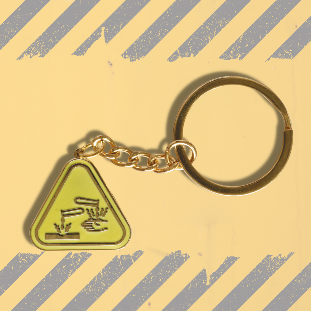 Hazard Symbol - Corrosive Keyring