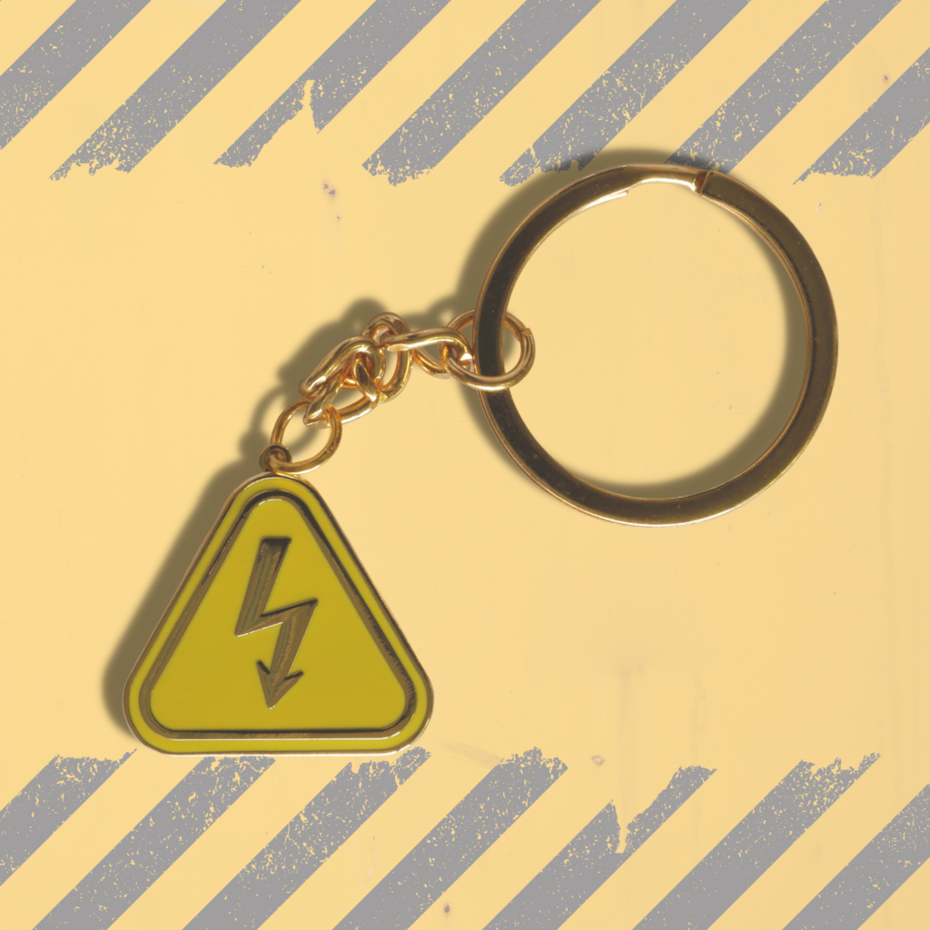 Hazard Symbol - High Voltage Keyring