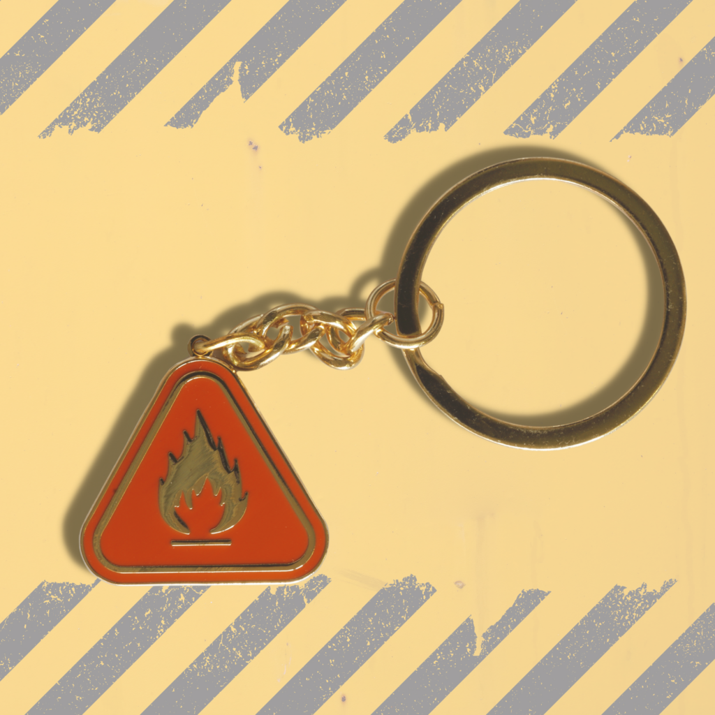 Hazard Symbol - Flammable Keyring