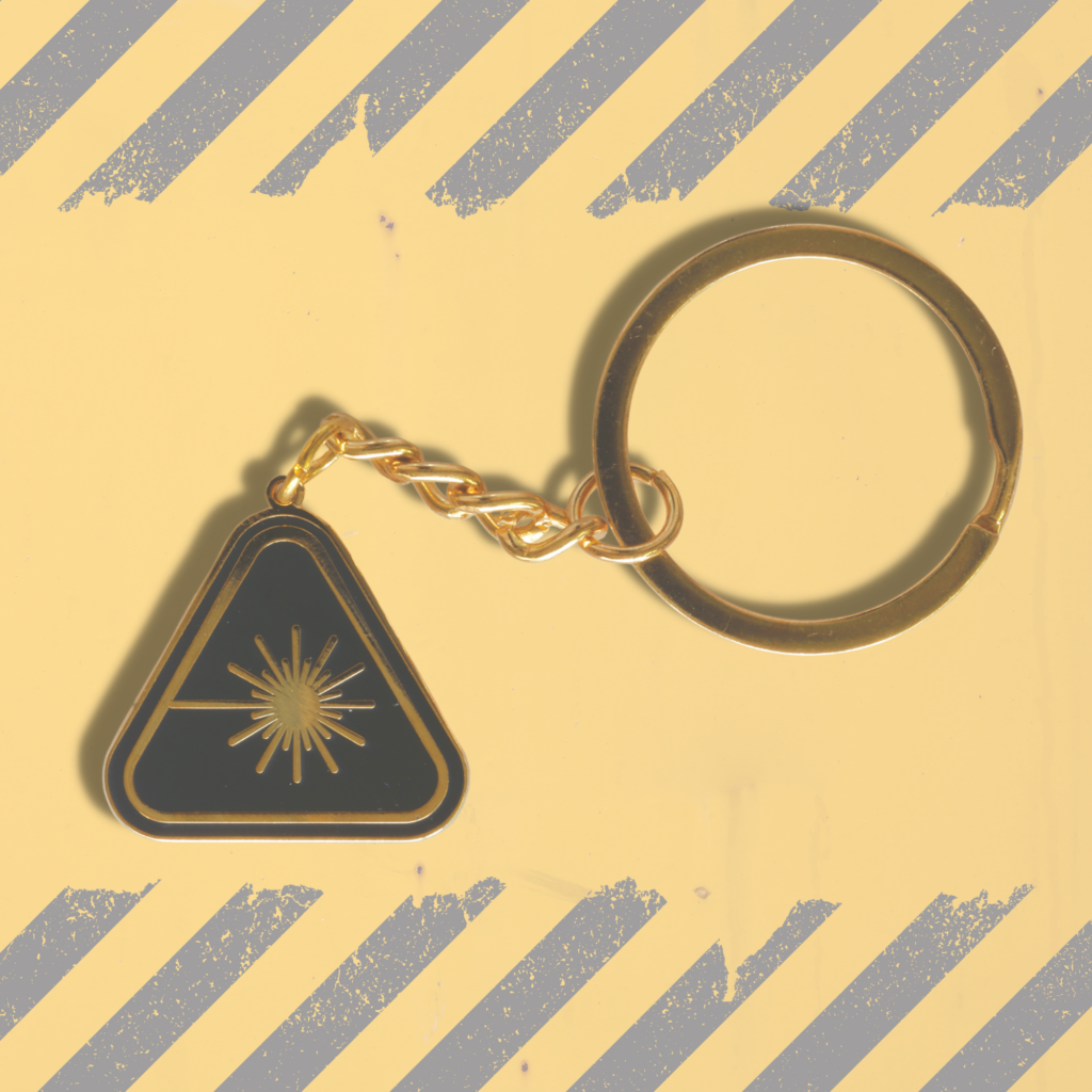 Hazard Symbol - Laser Keyring